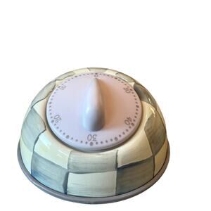 Brand New Mackenzie-Childs Sterling Check Kitchen Timer